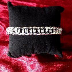 Flot og Kraftig Panzer armbnd til bde Kviden og Manden i s925 Slv 