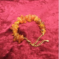 Flot slebet og poleret Dansk Rav armbnd