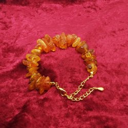 Flot slebet og poleret Dansk Rav armbnd