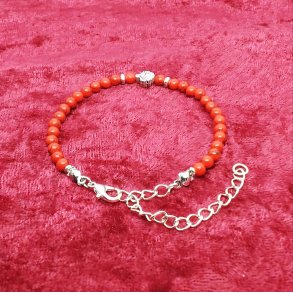 Tyske Jaspis-Jasper perler med charms. F�s i 3 st�rrelser