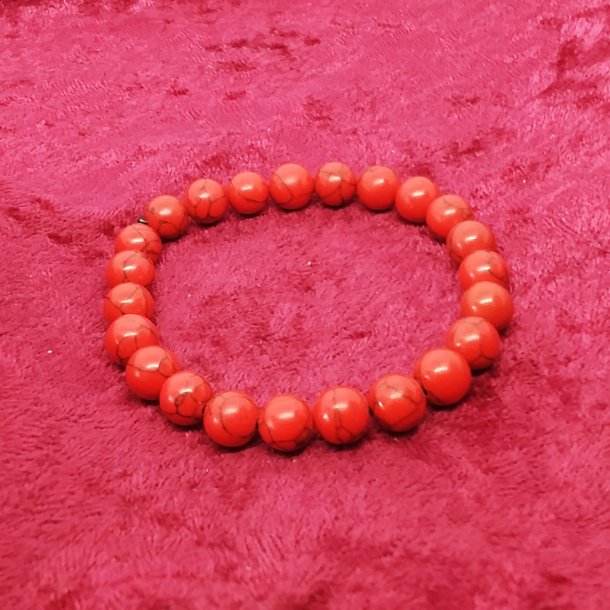 HF : Flot armbnd med 8 mm Jaspis / Jasper perler