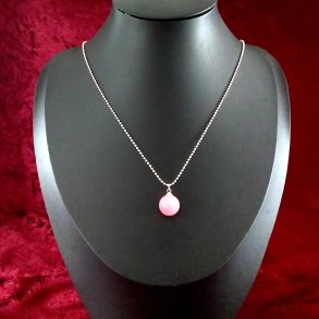 Flot kugle s925 s�lvhalsk�de med vedh�ng