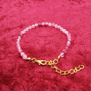 Stribede Rosenr�de Amatyst armb�nd. F�s i 3 st�rrelser