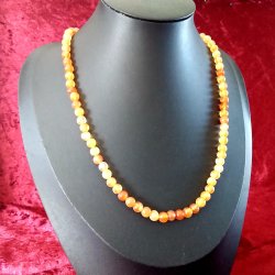 Super flot Carnelian perle halskde