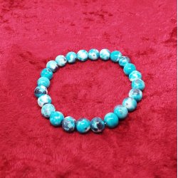 HF : Super flot armbnd med 8 mm Indiske Agat perler