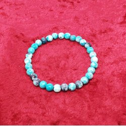 HF : Super flot armbnd med 6 mm Indiske Agat perler