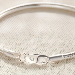 Rundt Slange armb�nd i s925 S�lv