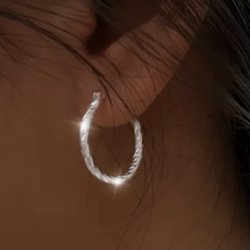 Smukke snoet Hoops s925 Sterling S�lv �reringe