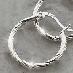 Smukke snoet Hoops s925 Sterling S�lv �reringe