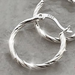 Smukke snoet Hoops s925 Sterling S�lv �reringe