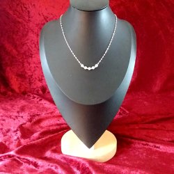 s925 Sterling- Slvhalskde med Ferskvandsperler