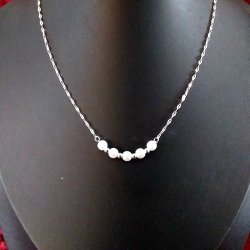 s925 Sterling- Slvhalskde med Ferskvandsperler