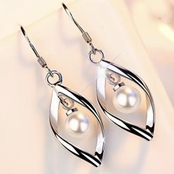 Flotte s925 Sterlings�lv �reringe med perler