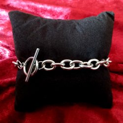 Flot Slvfarvet stl armbnd