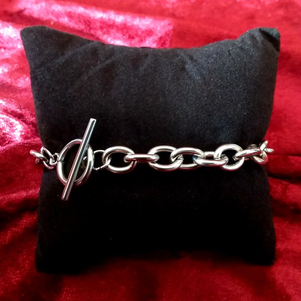 Flot Slvfarvet stl armbnd