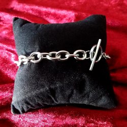 Flot Slvfarvet stl armbnd