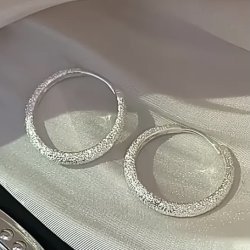 Stilfulde og flotte runde Hoops s925 sterlings�lv �reringe 