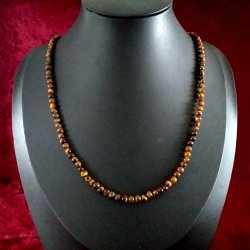 Flot naturlige Tigerje perle halskde