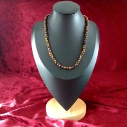 Flot naturlige Tigerje perle halskde