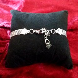 Smukt fladt Flet armbnd i 925 Slv