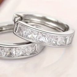 s925 s�lv �reringe med flotte Zirkoner