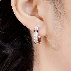 s925 s�lv �reringe med flotte Zirkoner