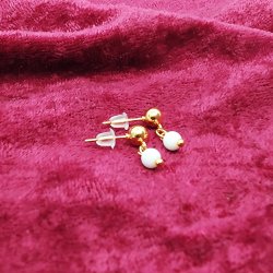 HF : Flotte stik reringe med naturlige hvid Agat