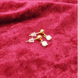 HF : Flotte stik reringe med naturlige hvid Agat