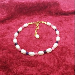 HF: Sol og sommer Ferskvandsperler, Rosa og Lilla Amatyst