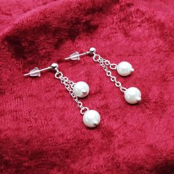 HF : Flotte hnge reringe med 2 Ferskvandsperler