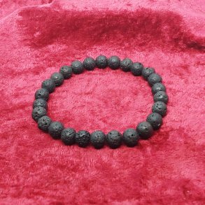 HF : Super flot armb�nd med 8 mm Lava perler