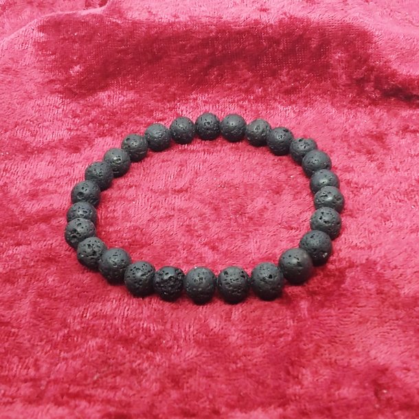HF : Super flot armbånd med 8 mm Lava perler