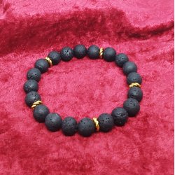 HF : Smukt armbnd med 10 mm Lava perler