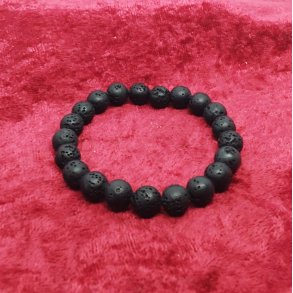 HF : Flot flot mindre armb�nd med 8 mm Lava perler