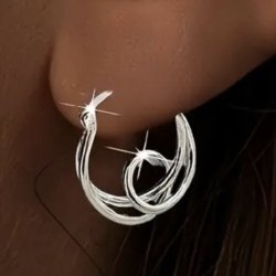 Flotte Hoops Knude �reringe i s925 Sterling S�lv