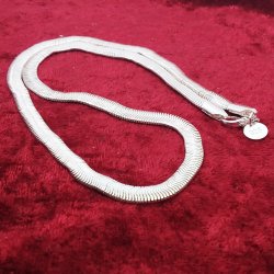 Snake : Den klassiske slange halskde i s925 Sterlingslv