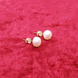 HF design. Store Hvide / Rosa farvet Ferskvandsperle reringe 