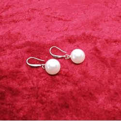 HF design. Slv reringe med store flotte Ferskvandsperler