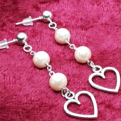 HF : Flotte reringe med Fersken farvet Ferskvandsperler